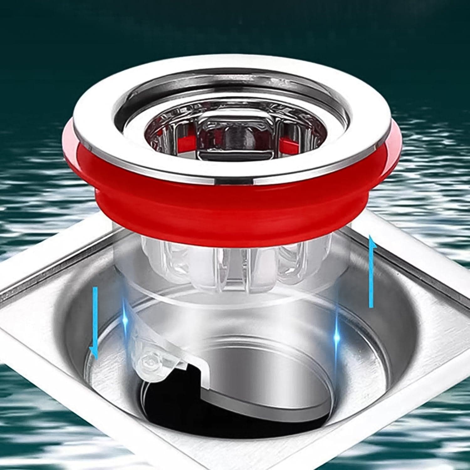 Plastic Odour Proof Floor Drain Sink Drain for Toilet Bathroom Kitchen (1 Pc) thumbnail 7