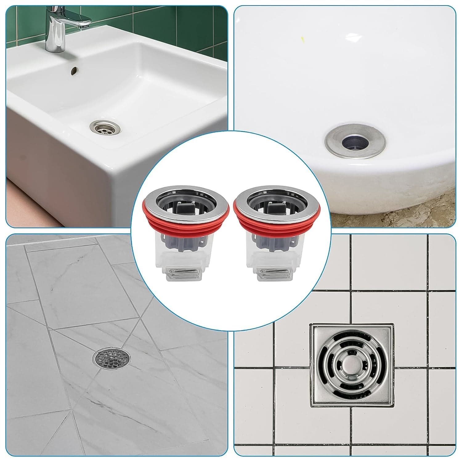 Plastic Odour Proof Floor Drain Sink Drain for Toilet Bathroom Kitchen (1 Pc) thumbnail 8