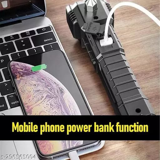 Portable 3W Rechargeable Torch Led Flashlight Long Distance Beam Range thumbnail 4