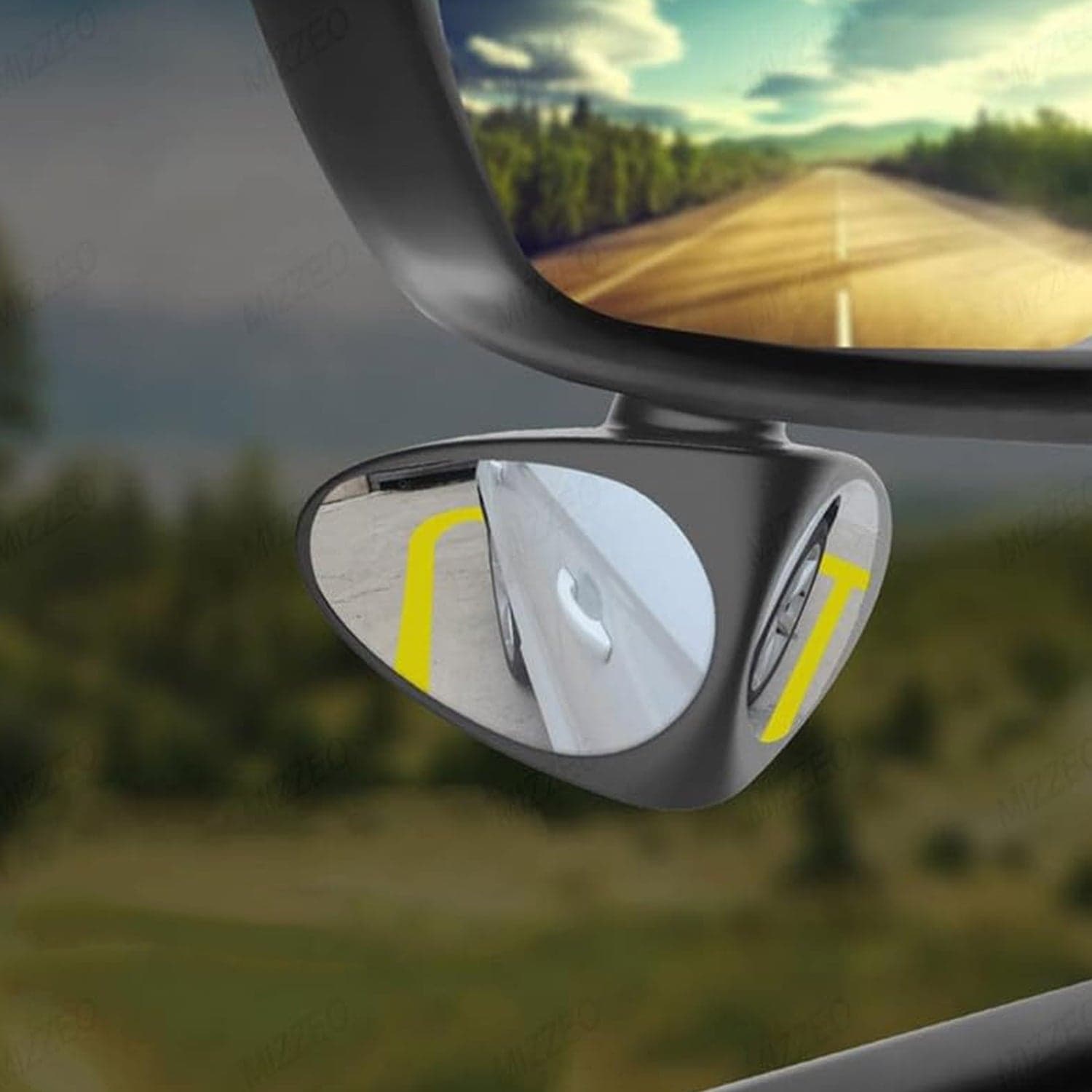 2 in 1 Car Blind Spot Mirror 360 Rotation Adjustable HD Glass (1 Pc) thumbnail 4