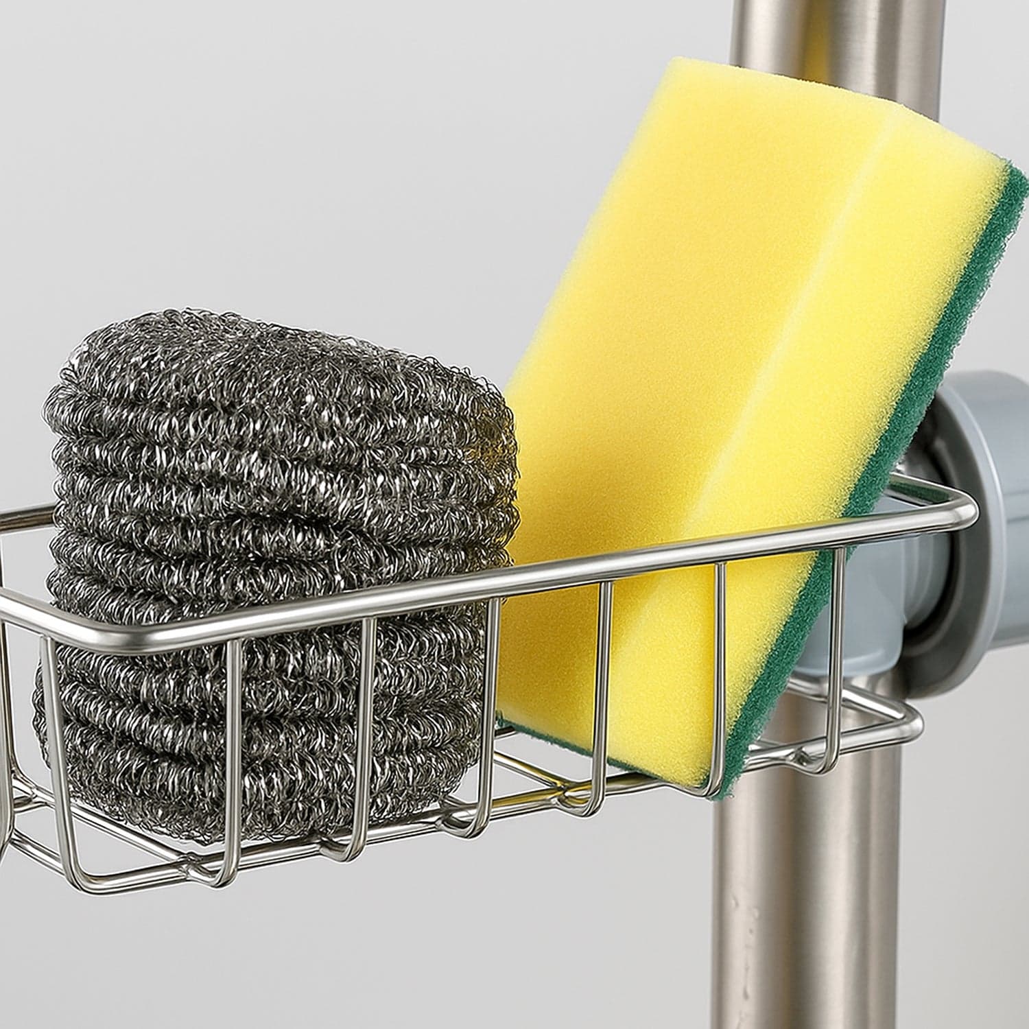 Soap, Sponge Holder, Stainless Steel Sink, Caddy Organizer (1 Pc) thumbnail 10