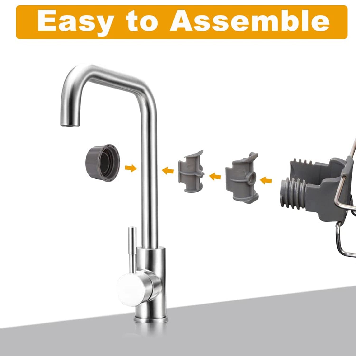 Soap, Sponge Holder, Stainless Steel Sink, Caddy Organizer (1 Pc) thumbnail 5