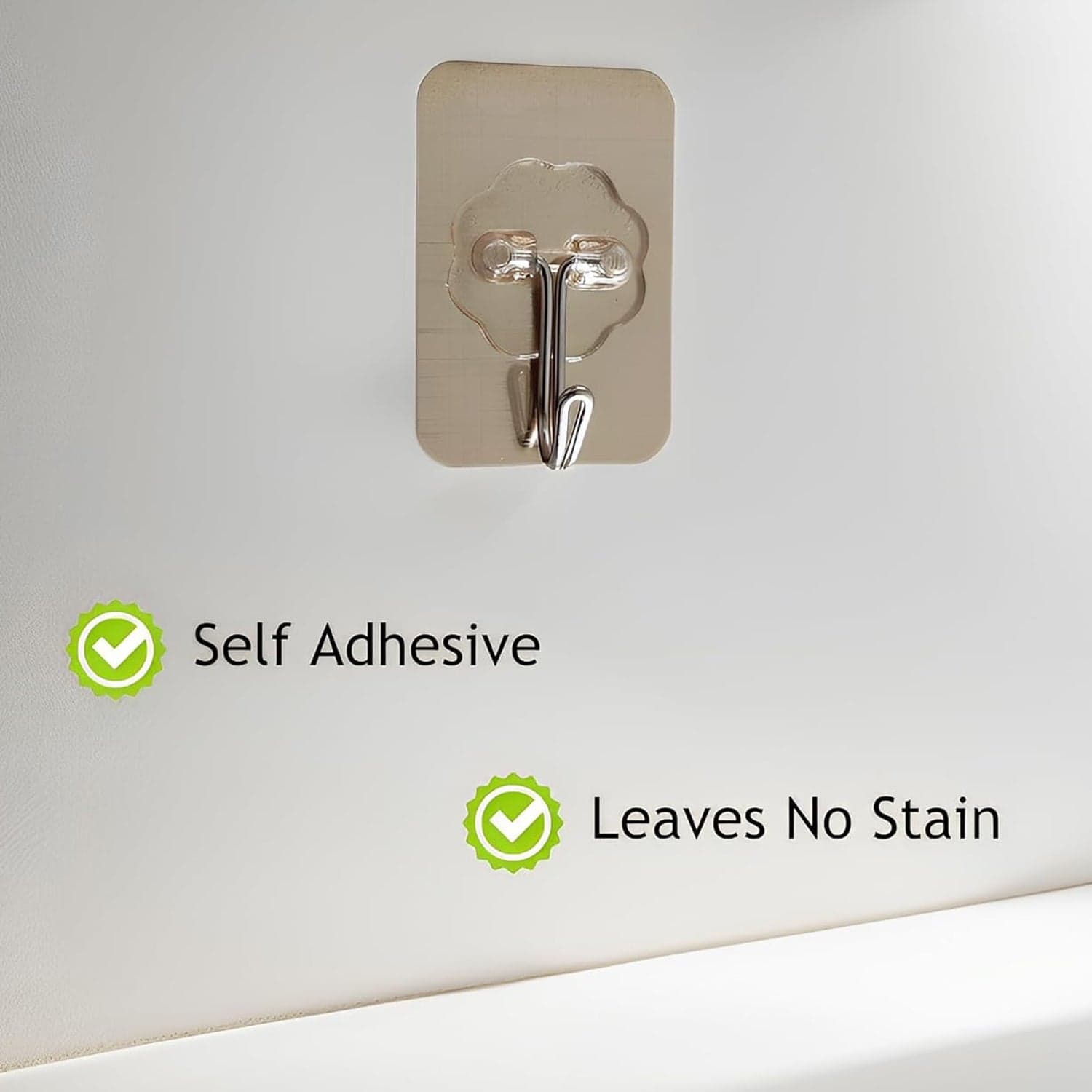 Plastic Adhesive Sticky Waterproof and Oil Proof, Wall Hook (5.5—3.5 Cm) thumbnail 3