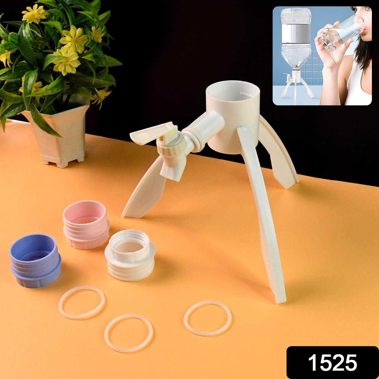 Universal Plastic Drinking Water Dispenser Stand Set thumbnail 1