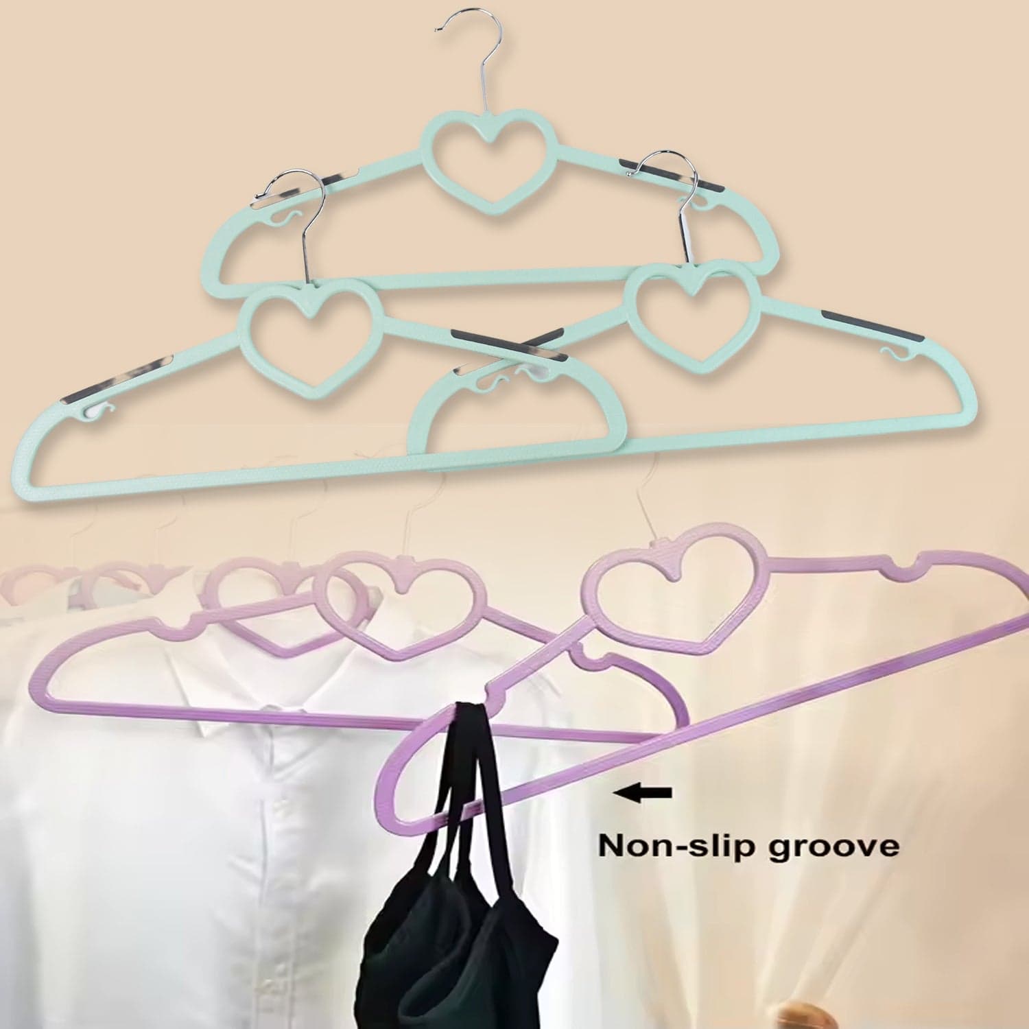 Plastic Clothes Hangers, Slim & Durable Space-Saving Hangers (3 Ps) thumbnail 6