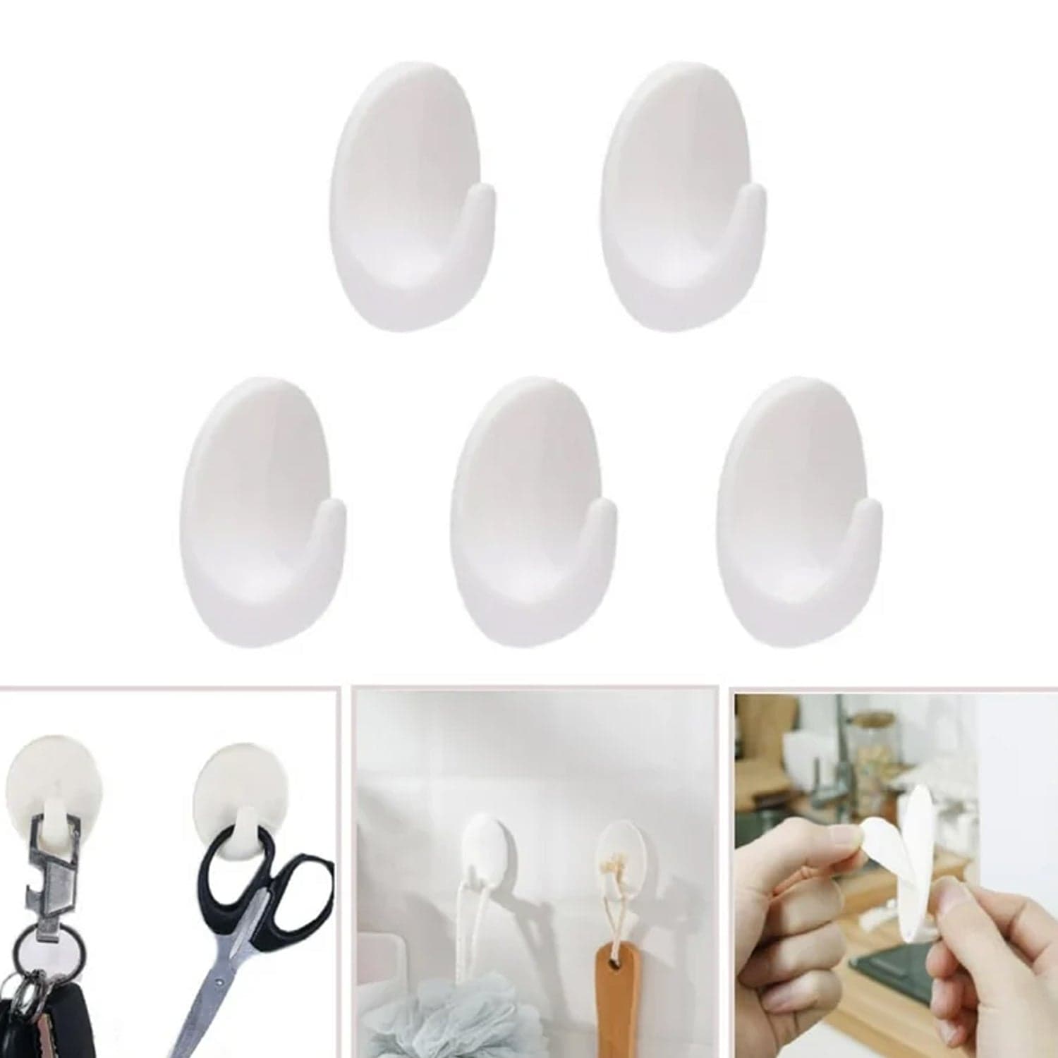 Earth Star Self Adhesive Plastic Wall Hook (12 Pc) thumbnail 5