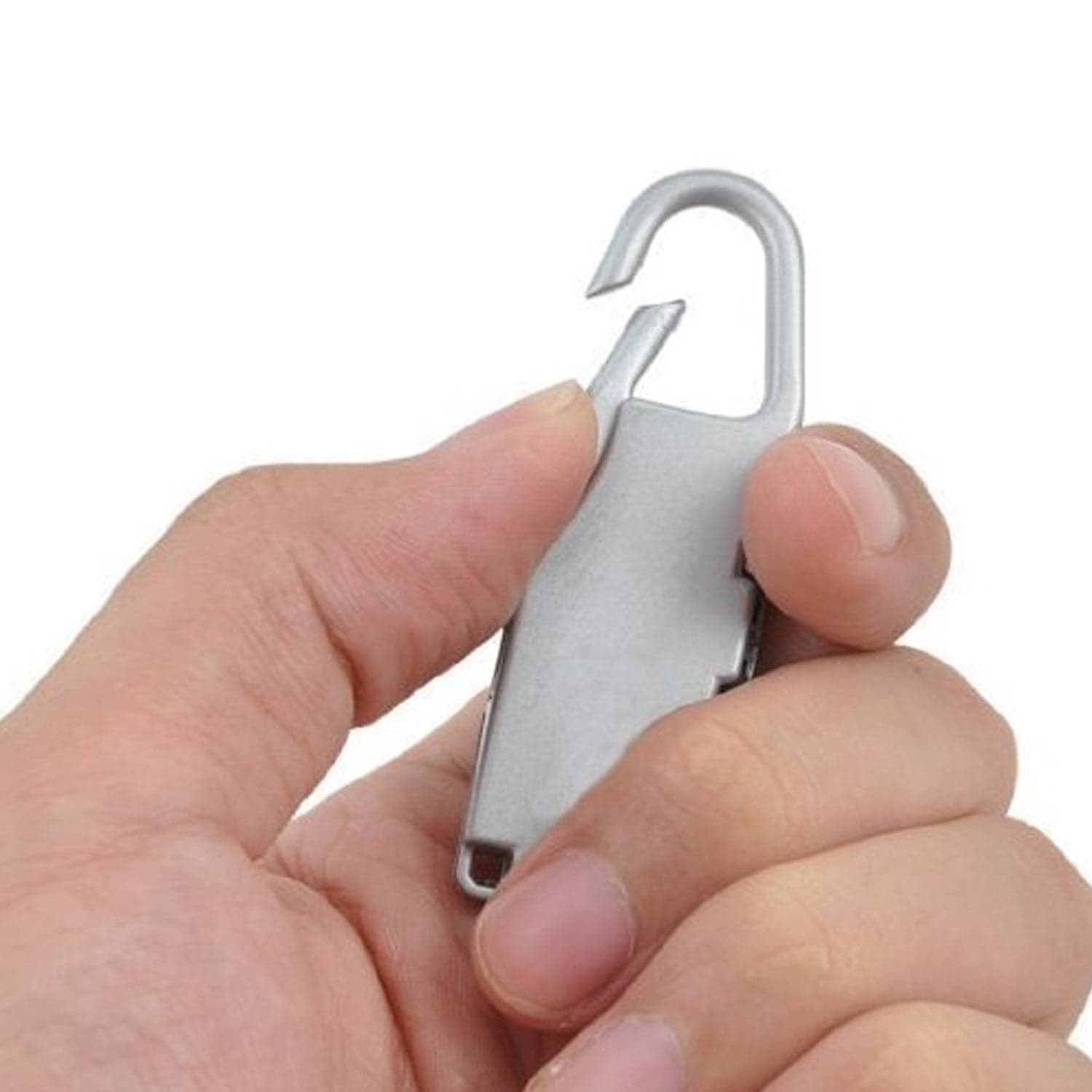 Silver Tone Motorcycle Bike Helmet Lock thumbnail 4