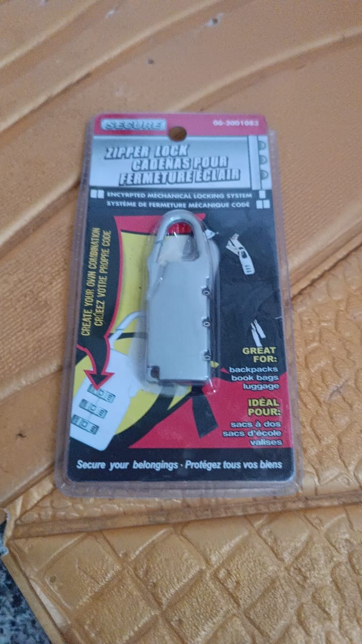 Silver Tone Motorcycle Bike Helmet Lock thumbnail 5
