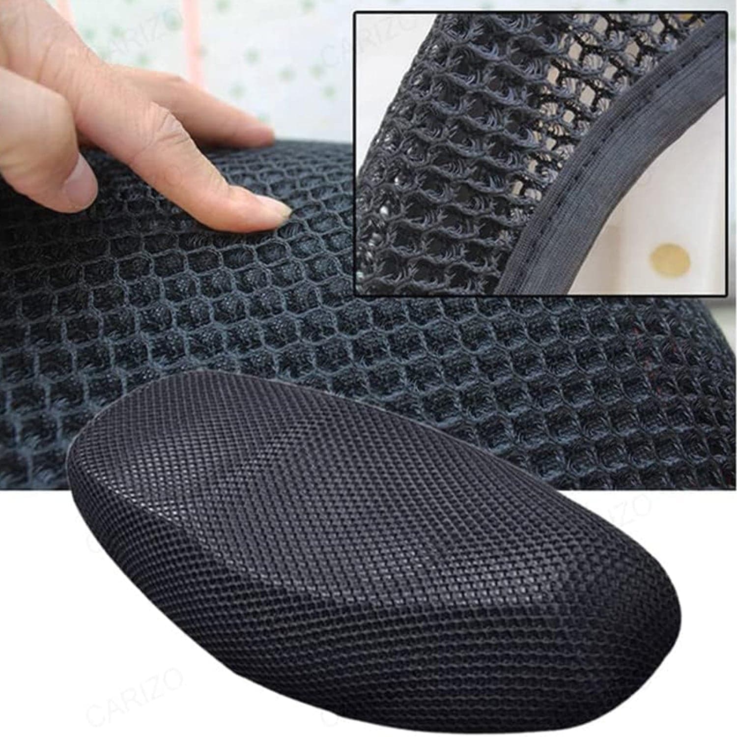 Heavy Cushion Seat Cover Scooty Seat Cover Bike Seat Cover (1 Pc) thumbnail 4