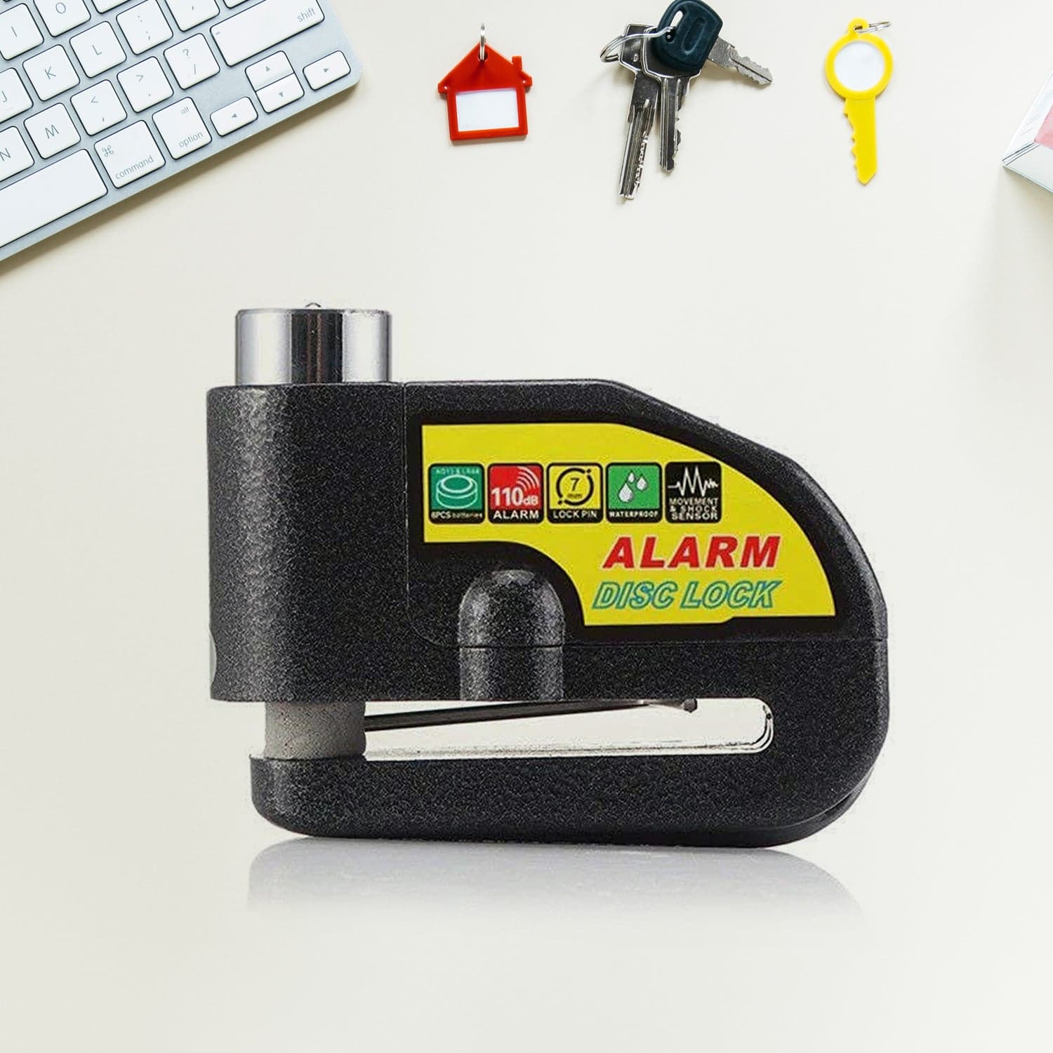 Alarm Disc Lock Motorbike Anti-Theft Disc Brake Lock (1 Pc / With 2 Key) thumbnail 6