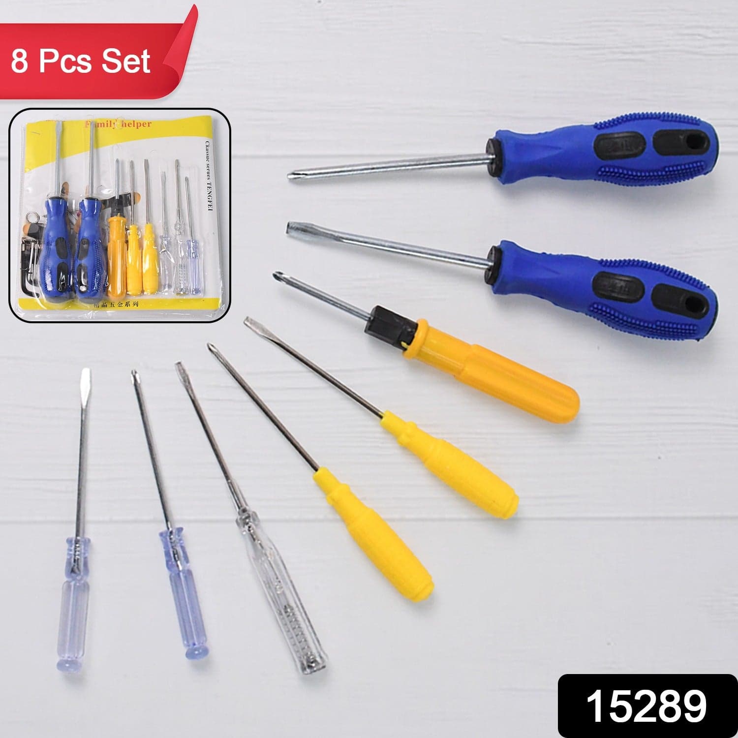 8 -in-1 Multi Screwdriver Hand Tool Kit Set (8 Pcs Set) thumbnail 2