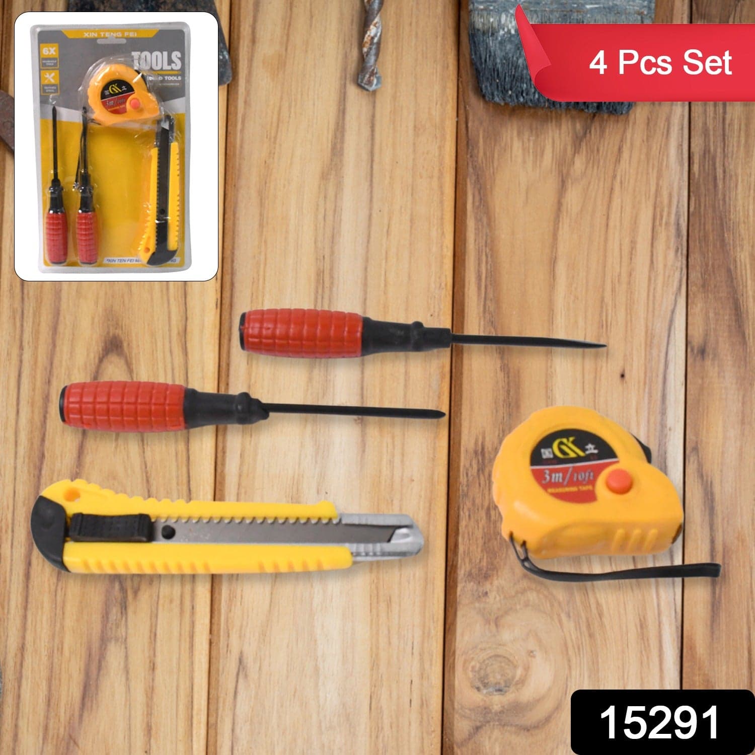 4 In 1 Hand Tool Kit Maintenance Repair Kits (1 Set) thumbnail 2