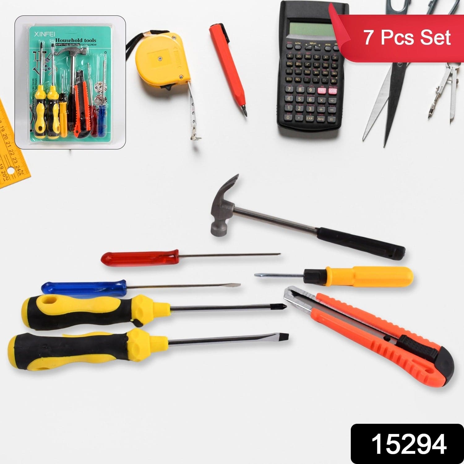 7-Pcs Hand Tool Kit with Magnetic Wristband for Screws & Bolts thumbnail 2