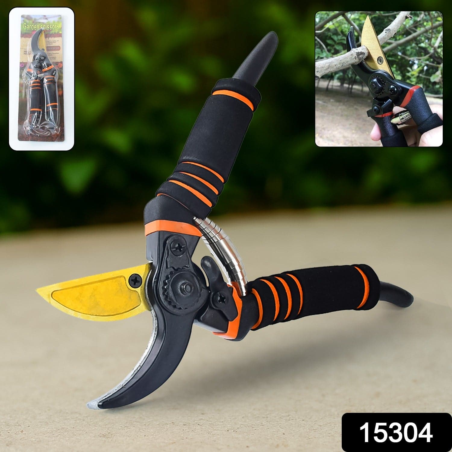 Heavy Duty Garden Pruning Shears the Sharp Stainless Steel Blades for Precise Cutting thumbnail 2