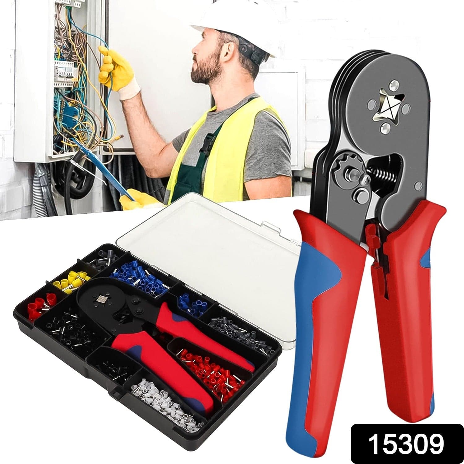 Wire Ferrule Kit with 1200PCS Wire End Ferrules & Crimper Plier thumbnail 2