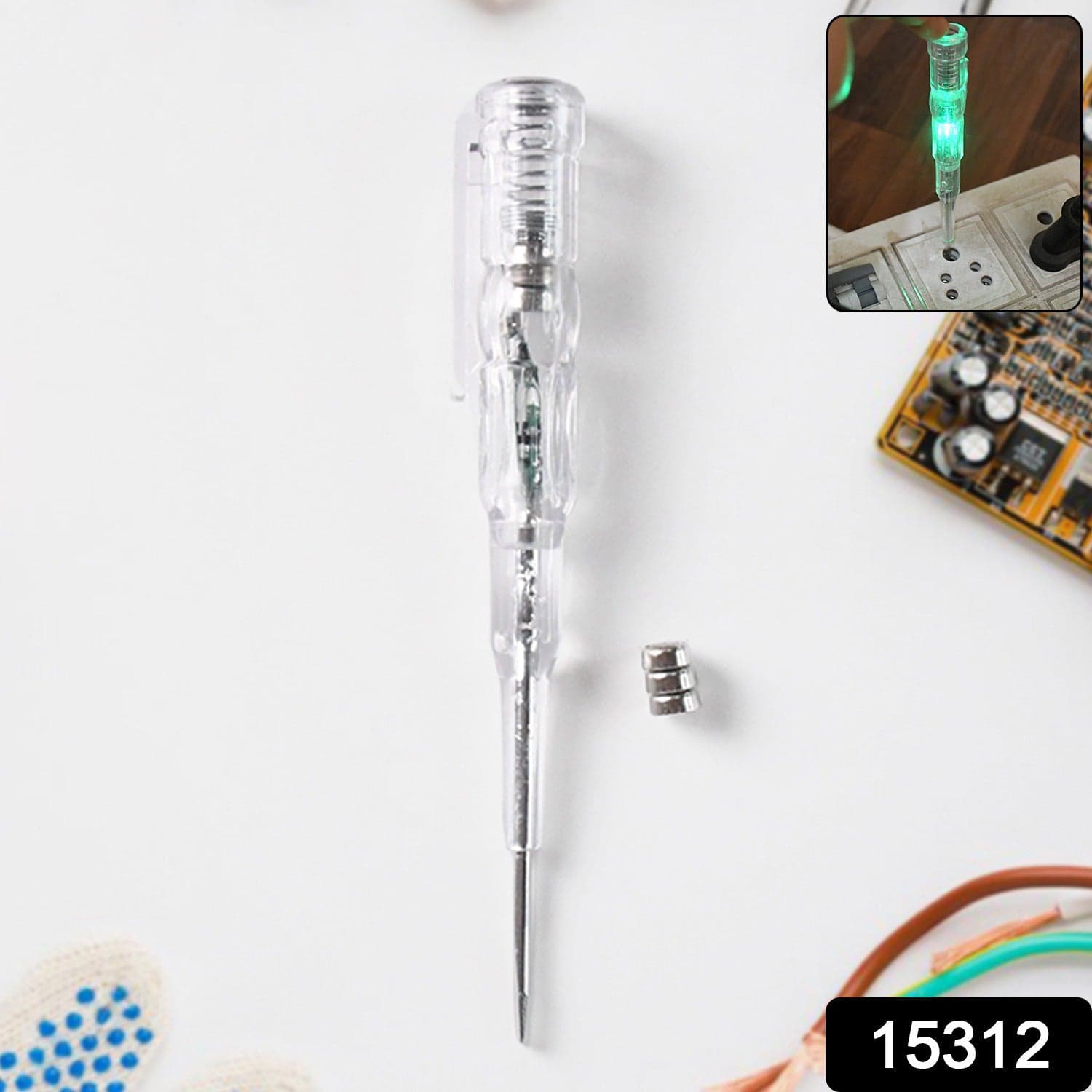 Electrical Detector Slotted Screwdriver With Small Batteries (1 Pc) thumbnail 2