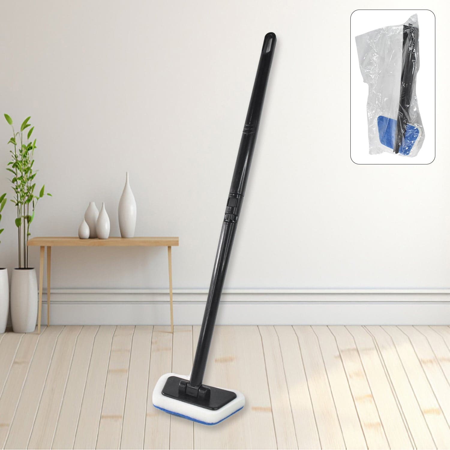 Bathroom Cleaning Brush with Long Handle, Tiles Scrubber Brush thumbnail 1