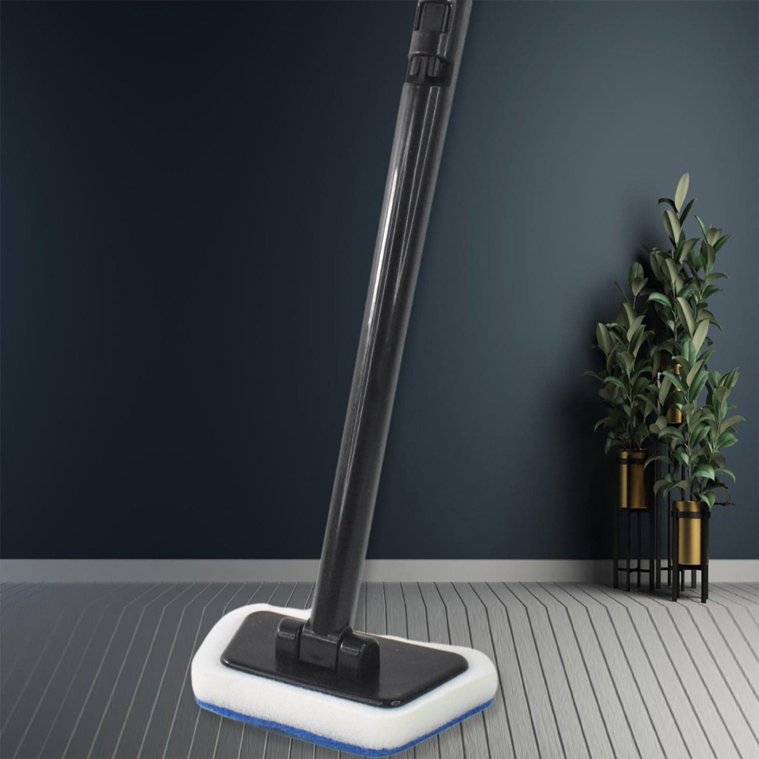Bathroom Cleaning Brush with Long Handle, Tiles Scrubber Brush thumbnail 4