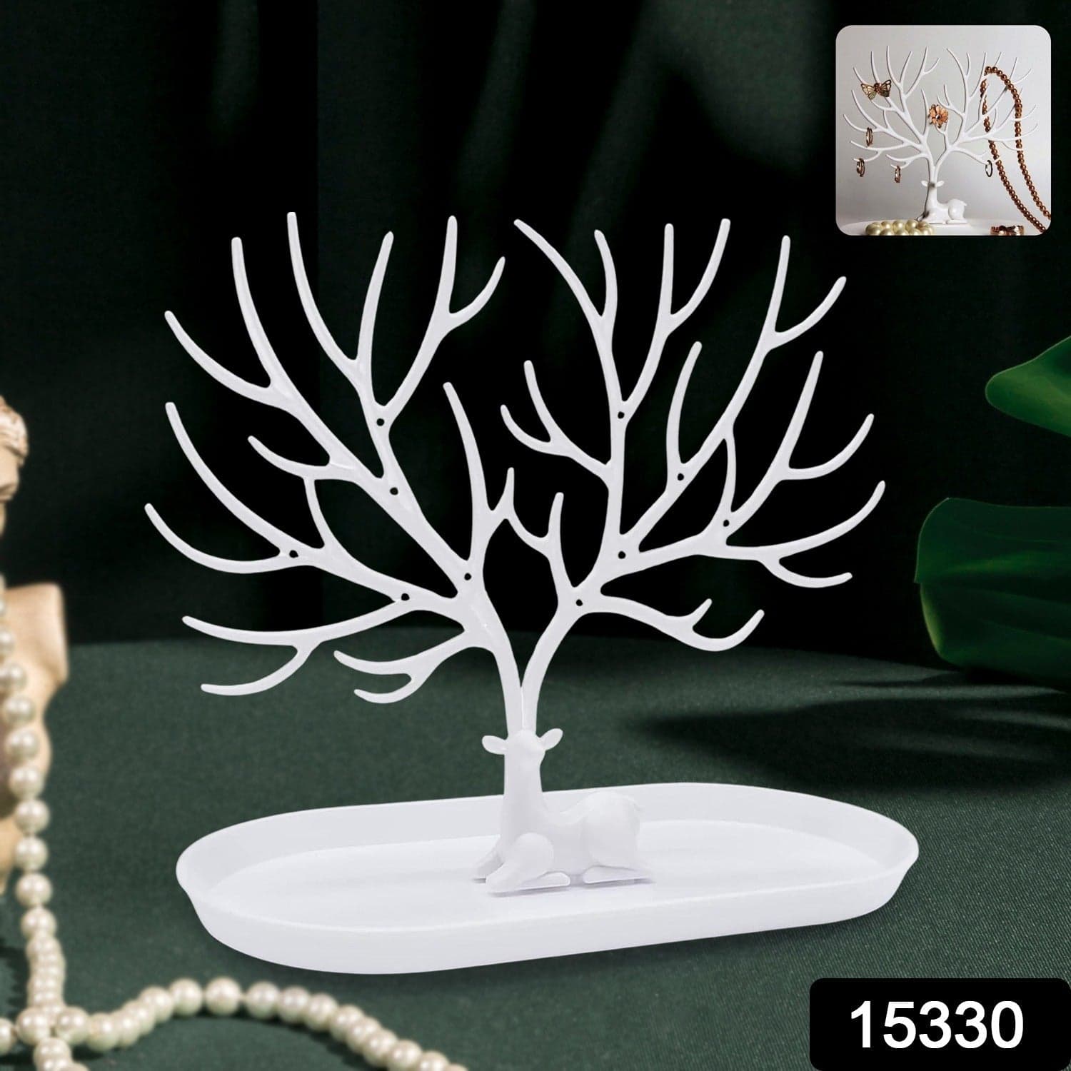Deer Antlers Jewellery Holder Deer Tree Jewellery Tower Stand (1 Pc) thumbnail 2