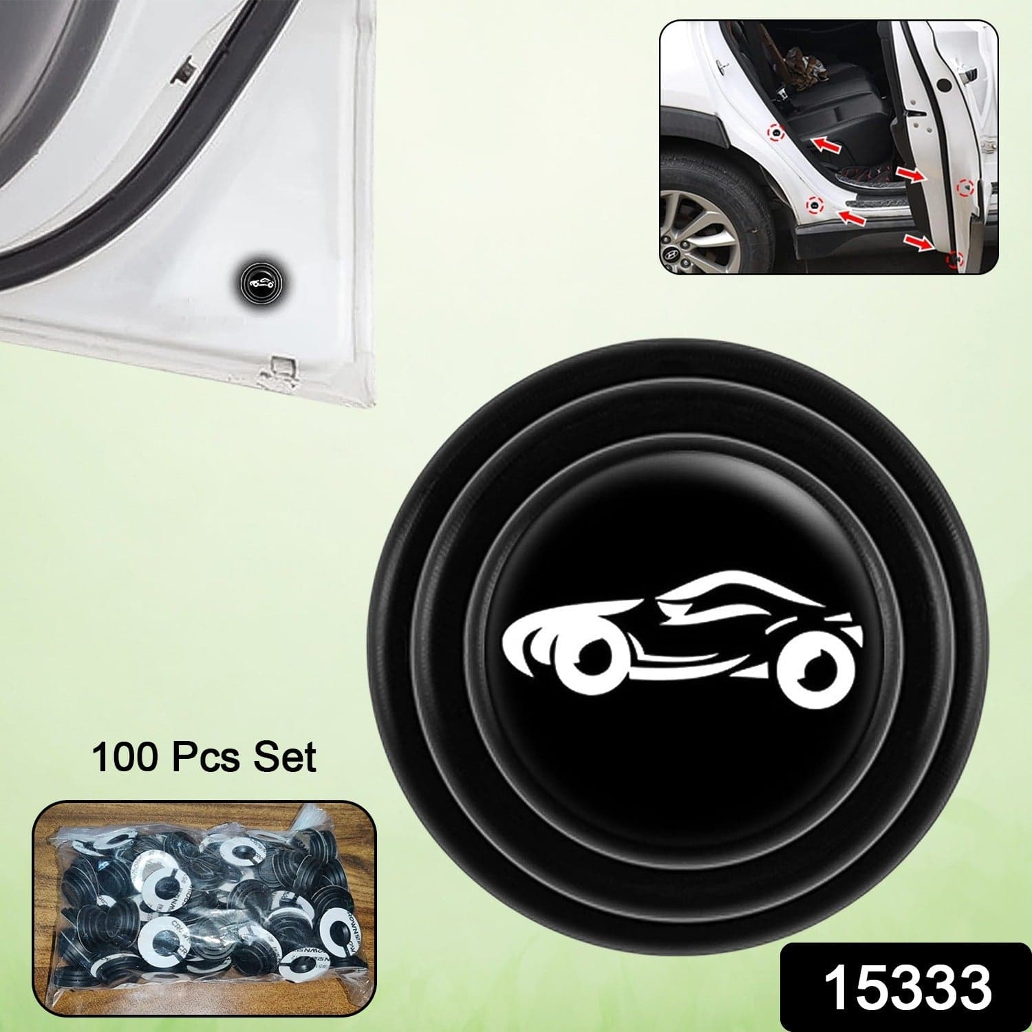 Car Door Shock Absorber Car Door Protection Sticker (100 Pcs Set) thumbnail 2