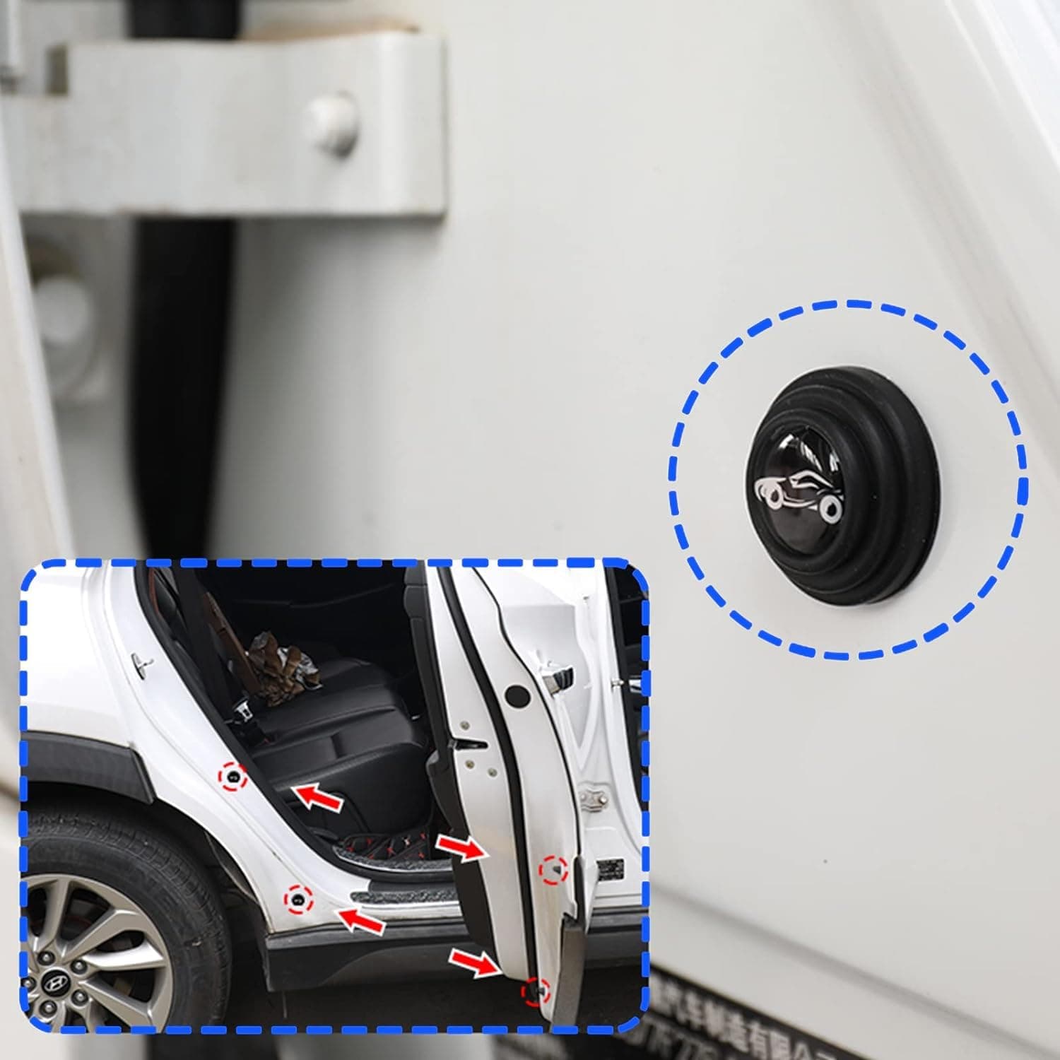 Car Door Shock Absorber Car Door Protection Sticker (100 Pcs Set) thumbnail 8