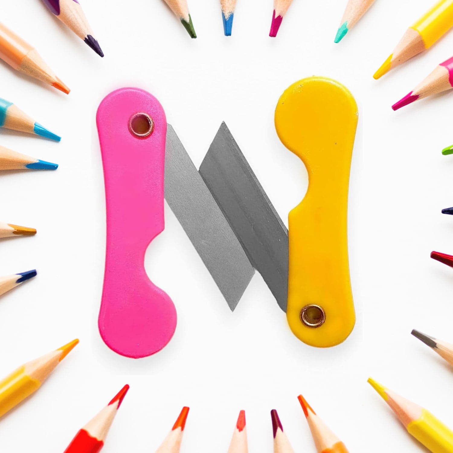 Multicolour Mini Paper Cutter Knife Pencil Knife (Pack of 12) thumbnail 3