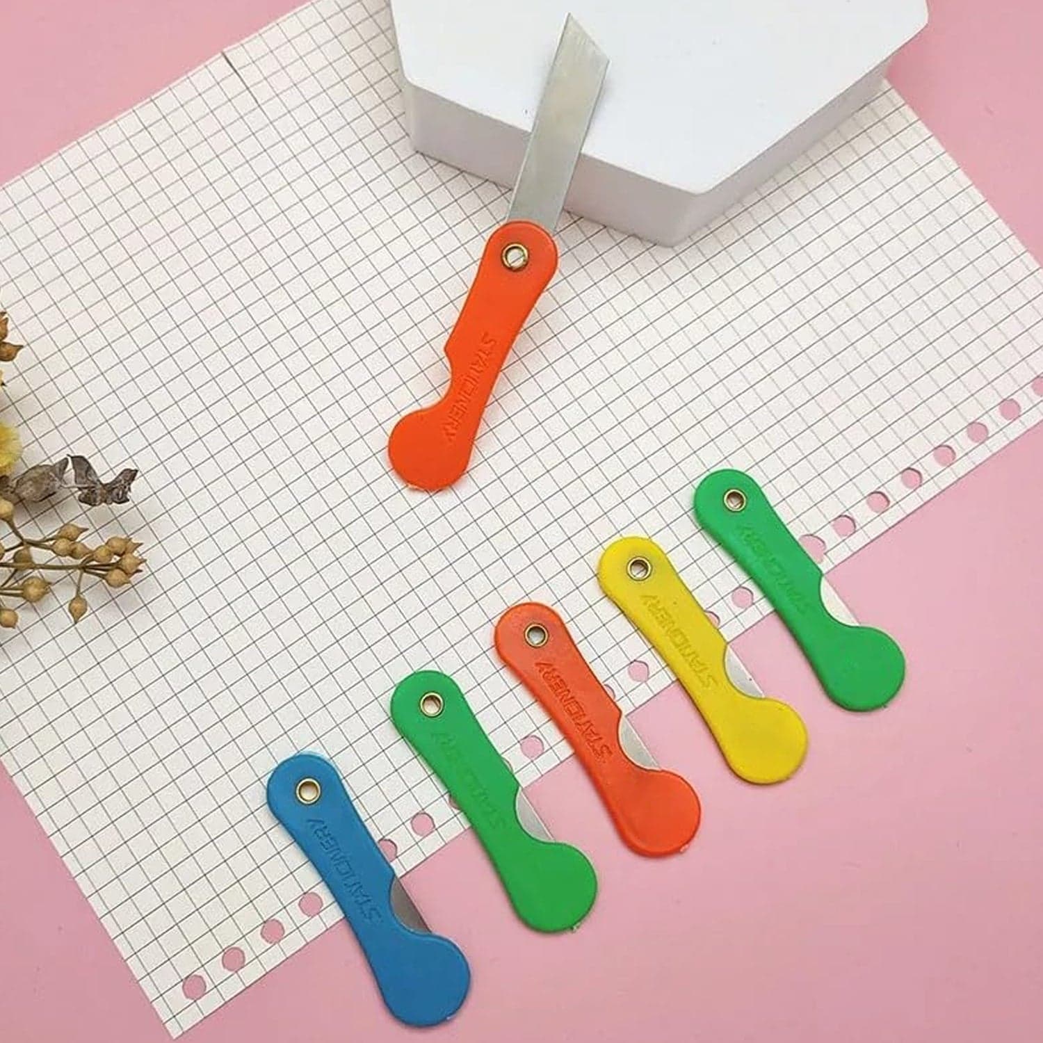 Multicolour Mini Paper Cutter Knife Pencil Knife (Pack of 12) thumbnail 6