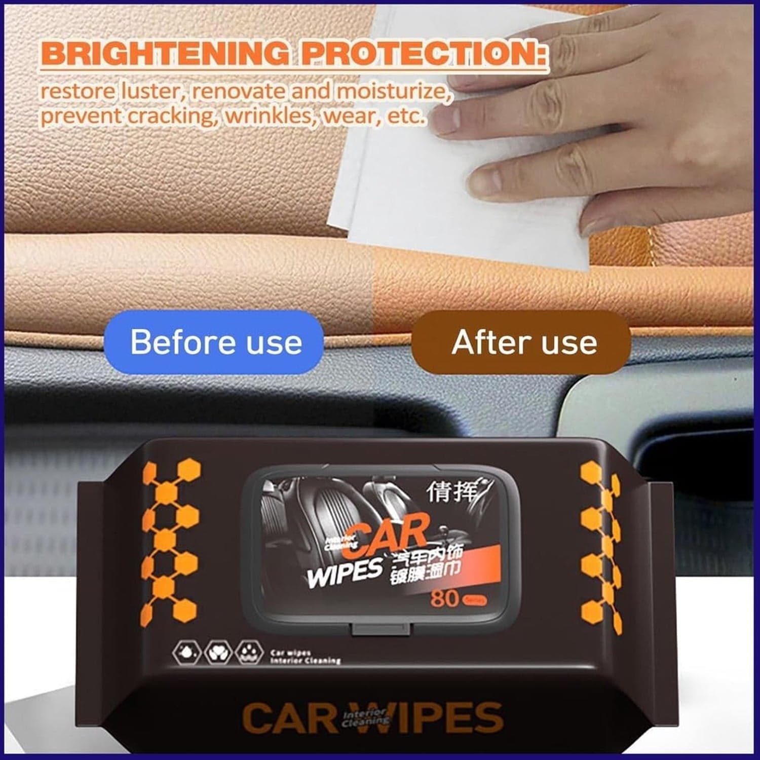 Car Dashboard Scratch Remover Tissue (80 Pcs Set) thumbnail 4