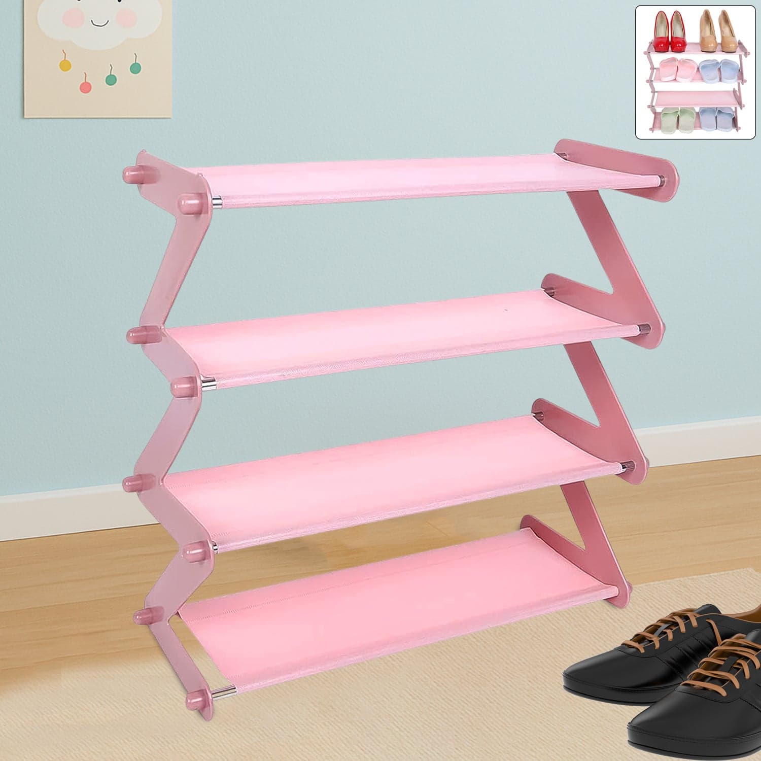 Shoe Rack Z-Shaped Four Layer (1 Pc / 4 Layer) thumbnail 1