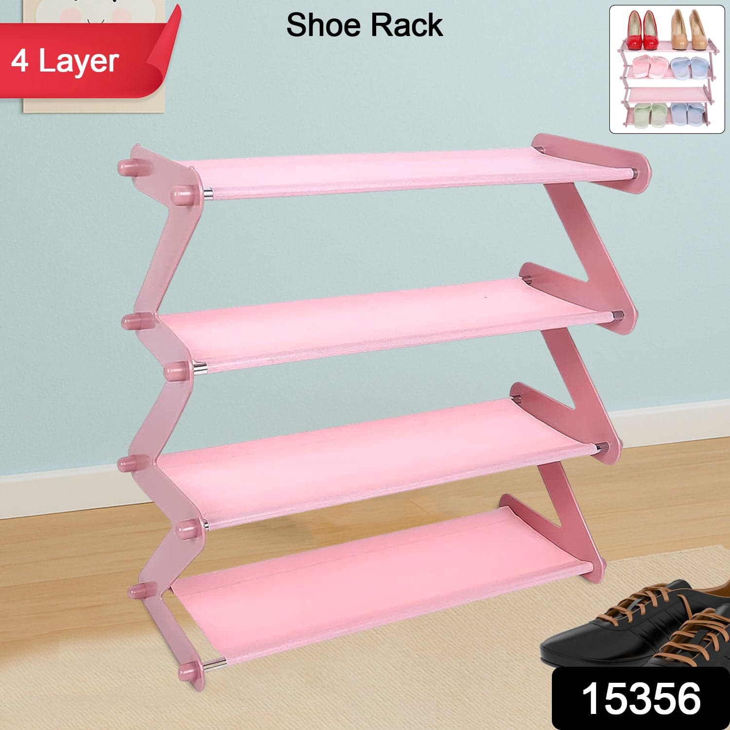 Shoe Rack Z-Shaped Four Layer (1 Pc / 4 Layer) thumbnail 2