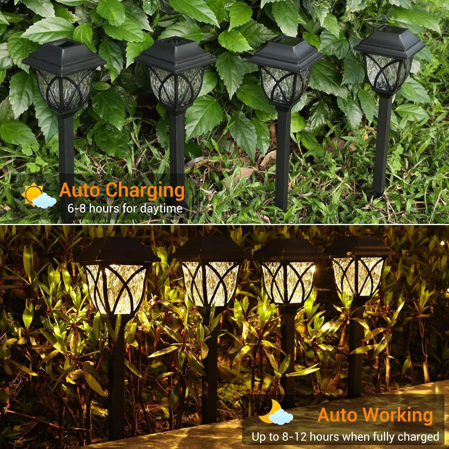 Solar Pathway Lights Outdoor Garden Lights (2 Pcs Set) thumbnail 11