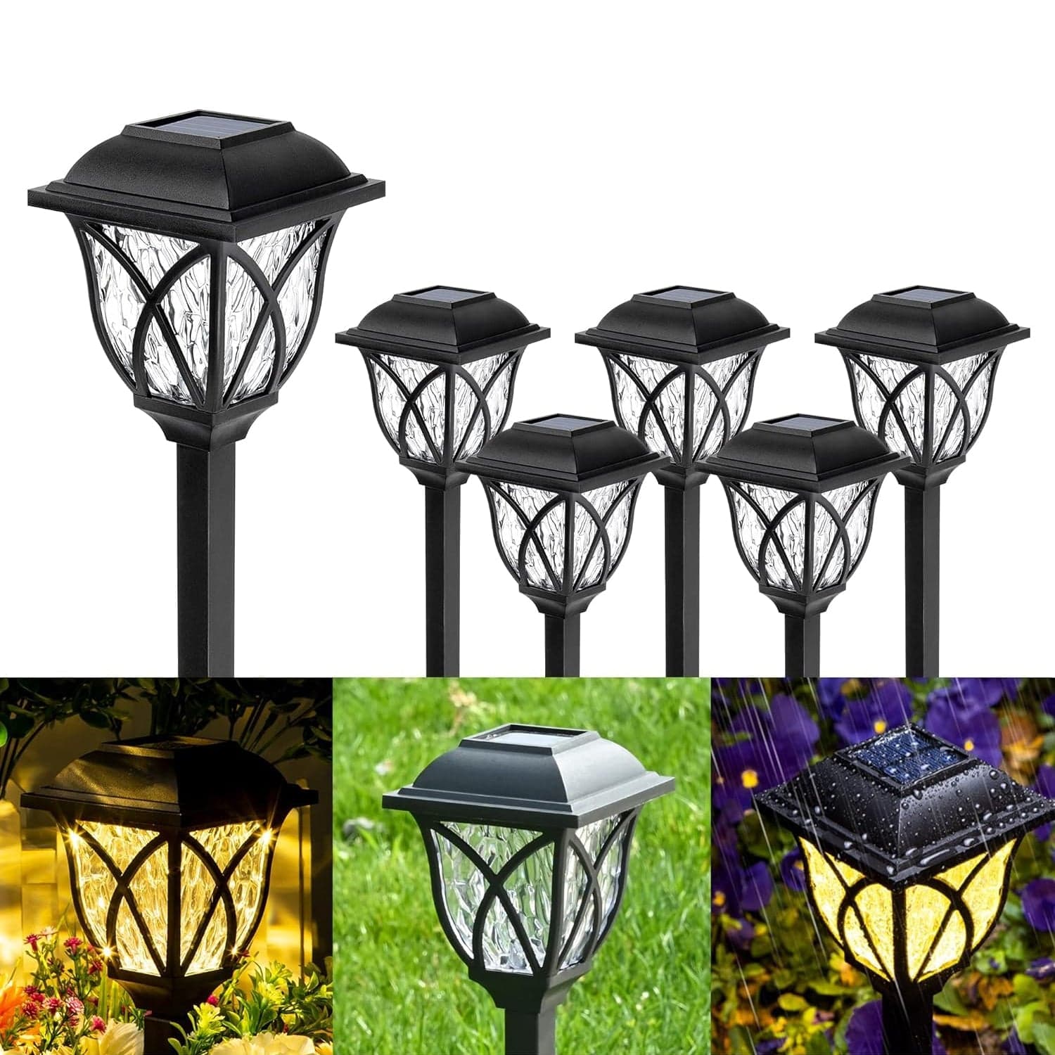 Solar Pathway Lights Outdoor Garden Lights (2 Pcs Set) thumbnail 5