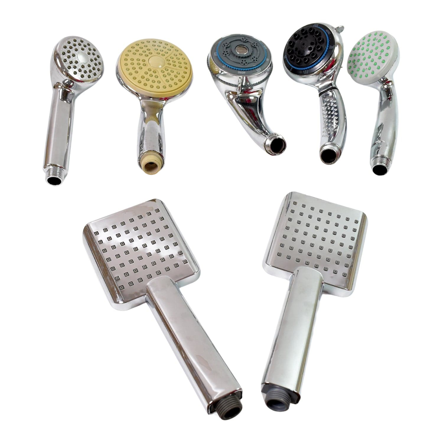 Plastic High Pressure Handheld Shower Head (1 Pc / Mix Design & Size) thumbnail 5