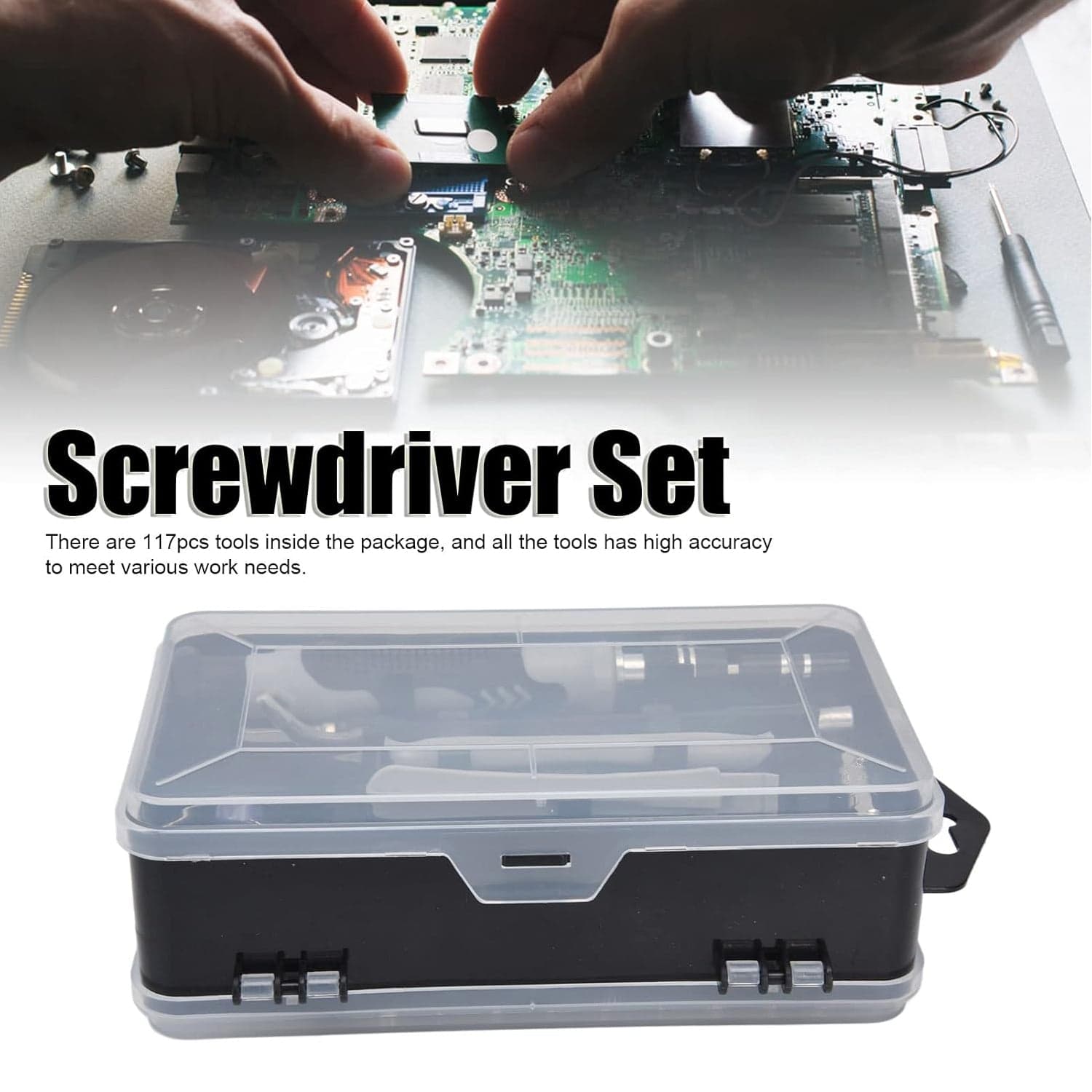 Screwdriver Electronic Laptop, Mobile Repair Tool Kit (117 Pcs Set) thumbnail 8