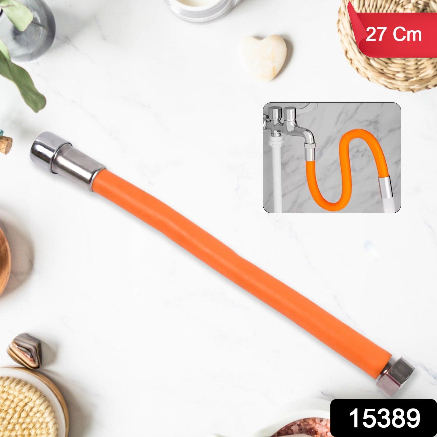 Flexible Faucet Extender Sprayer (27 Cm / Mix Design / 1 Pc) thumbnail 2