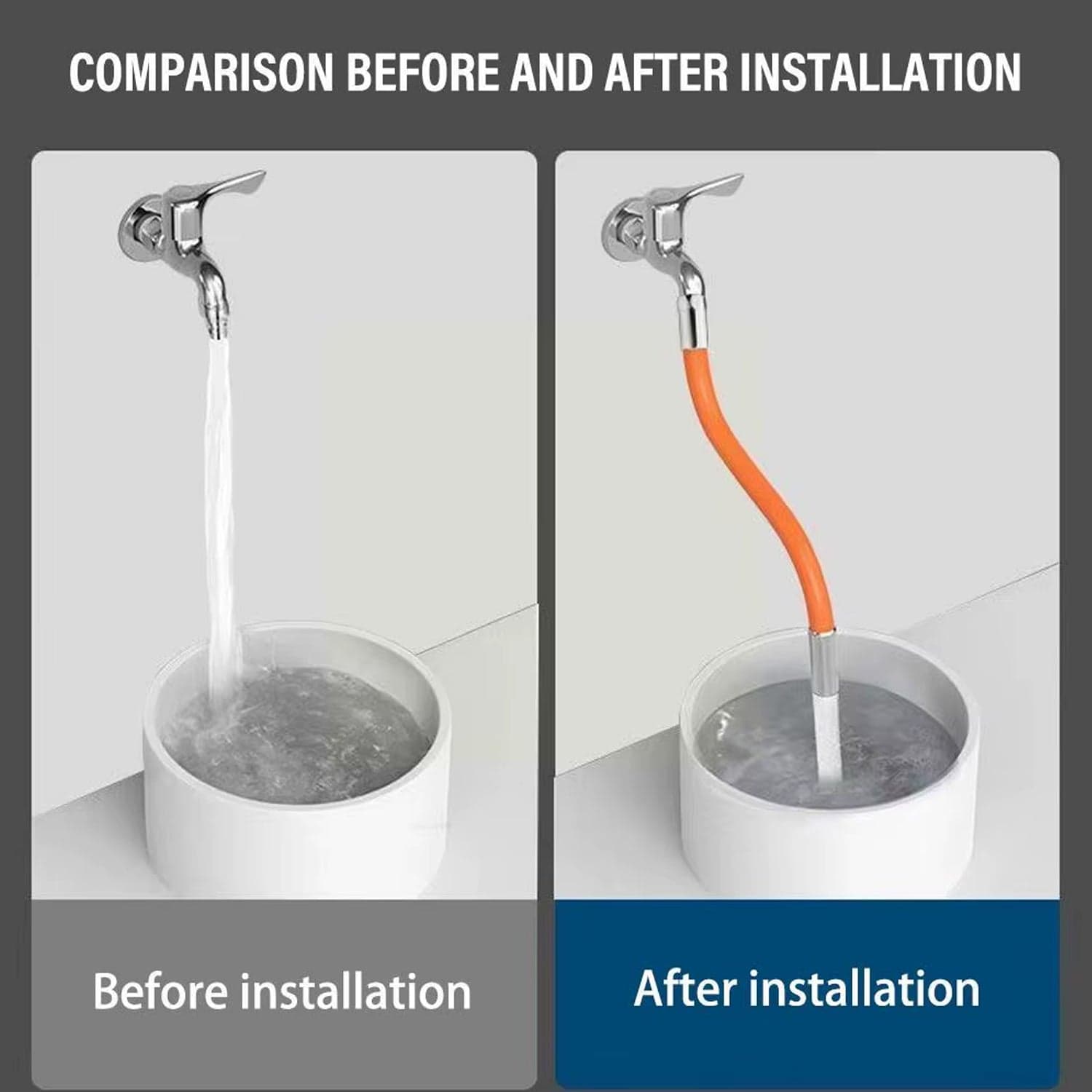Flexible Faucet Extender Sprayer (27 Cm / Mix Design / 1 Pc) thumbnail 3