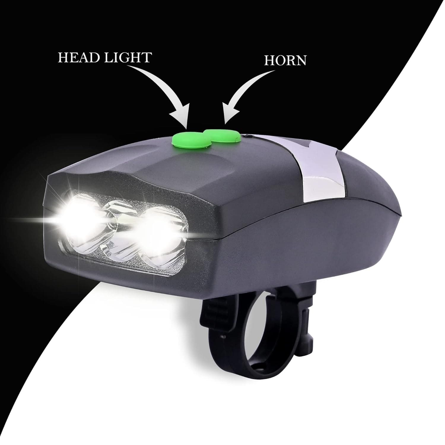 Bicycle 3 LED White Headlight Lamp (1 Pc / Battery not included) thumbnail 7