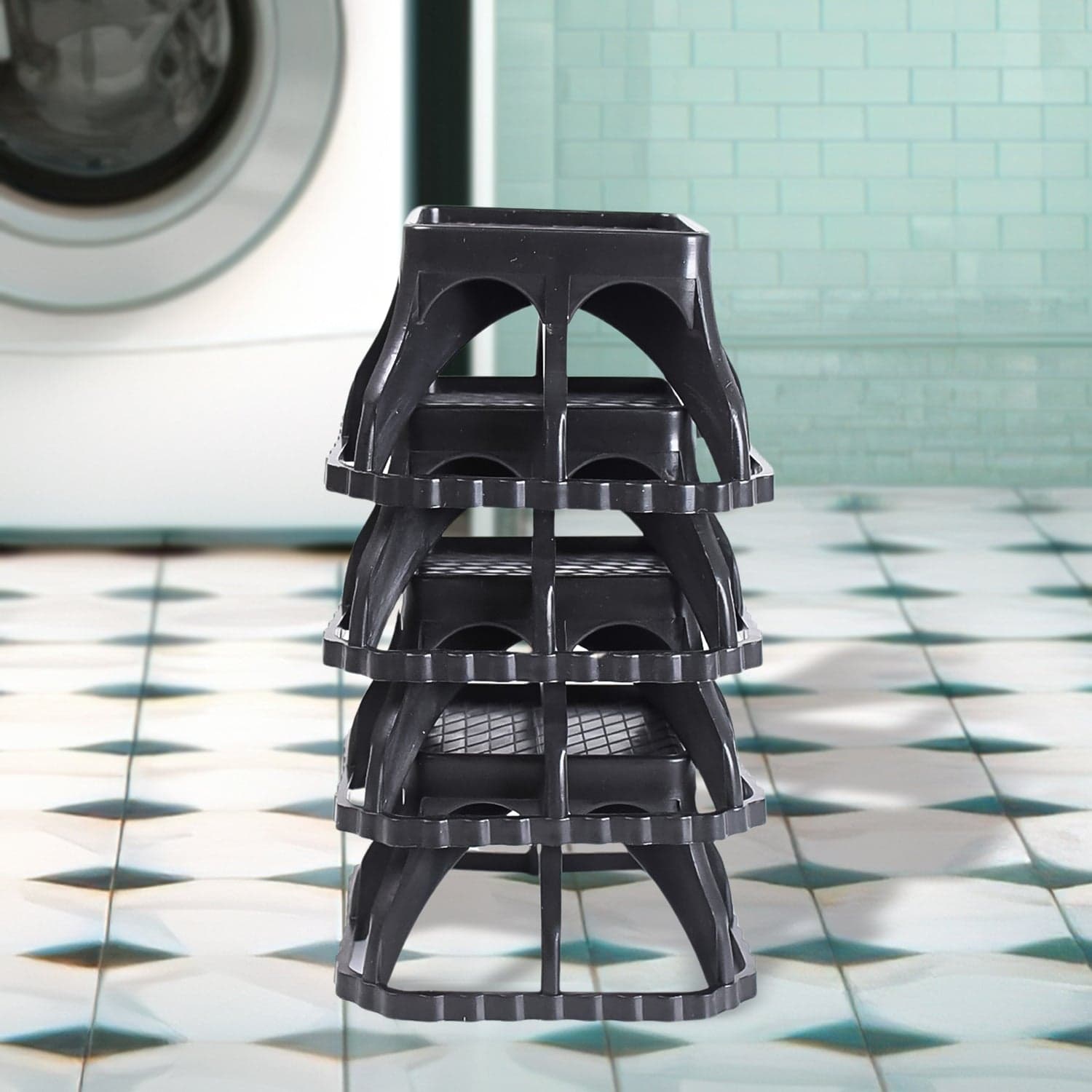 Multi-Purpose Plastic Washing Machine Stand (4 Pcs Set) thumbnail 6