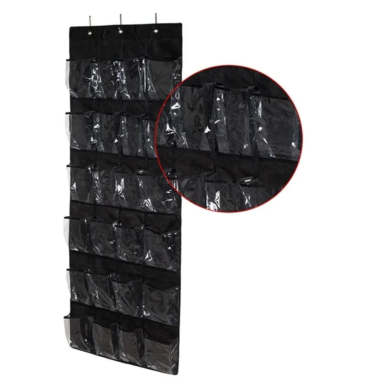 24 Grid Over the Door Shoe Organizer Rack Hanging Storage Space Saver (1 Pc) thumbnail 7