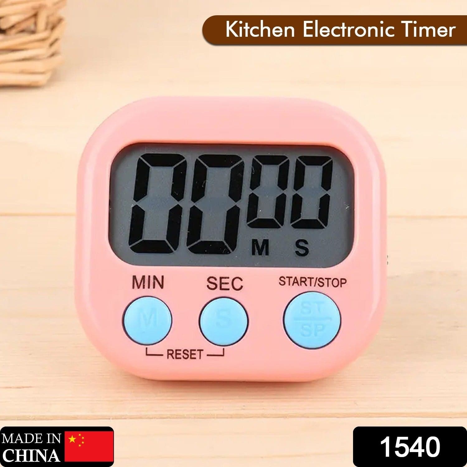 Digital Kitchen Timer Clear Big Digits 0-99 Min for Cooking Office Clock thumbnail 2
