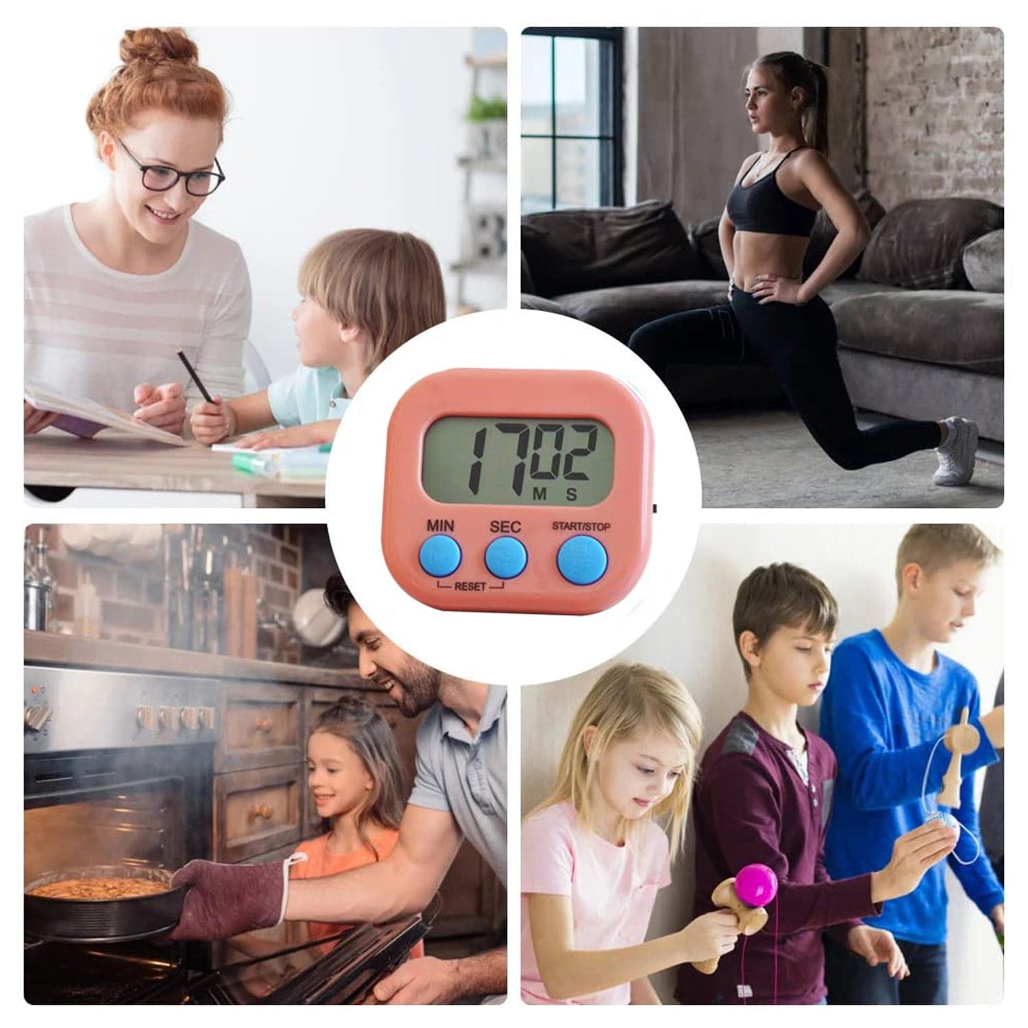 Digital Kitchen Timer Clear Big Digits 0-99 Min for Cooking Office Clock thumbnail 6