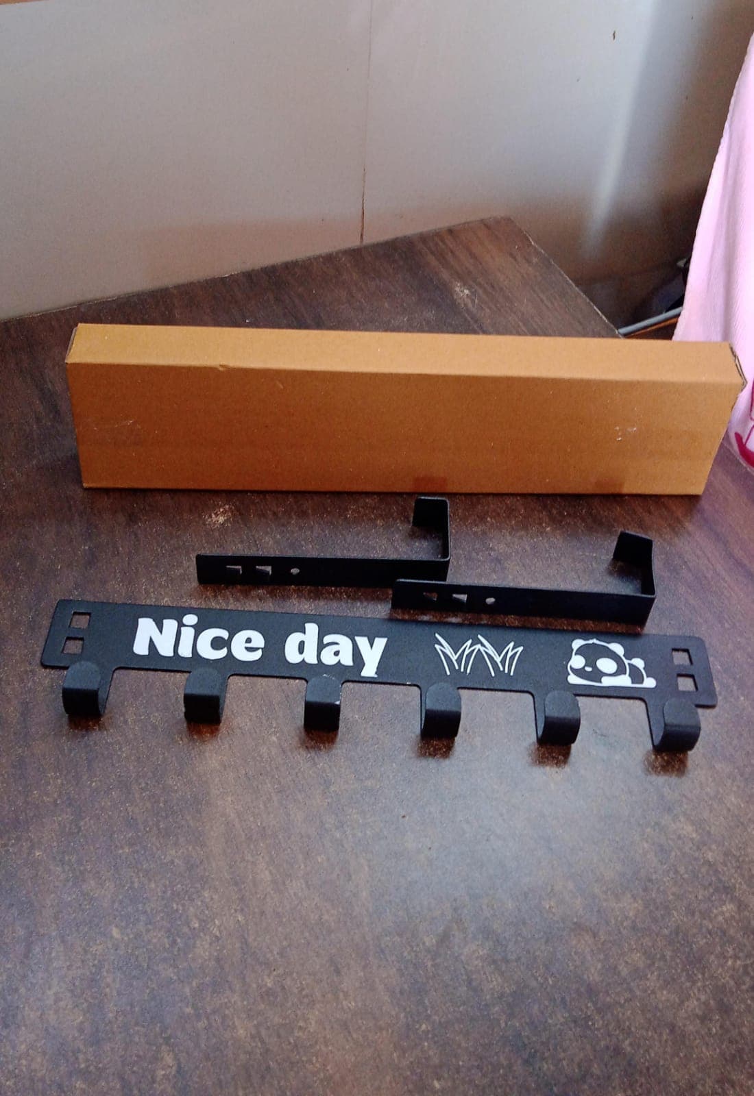 Heavy-Duty Carbon Steel Door Hook Hanger Rack (1 pc / 6 Hook / Black) thumbnail 7