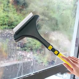 2-in-1 Mesh Cleaning Brush & Wiper with Extended Handle of Window Cleaner (1 Pc)