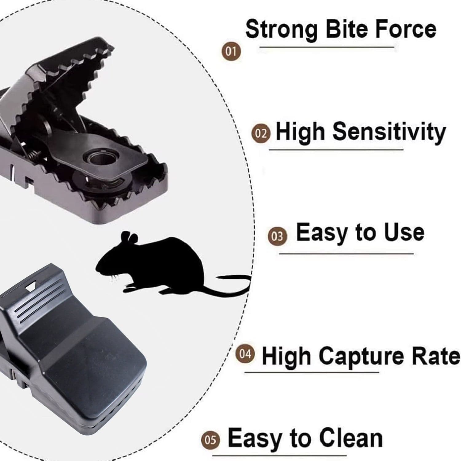 Big Mouse trap with extremely highly sensitive trigger mechanism (1 Pc) thumbnail 5