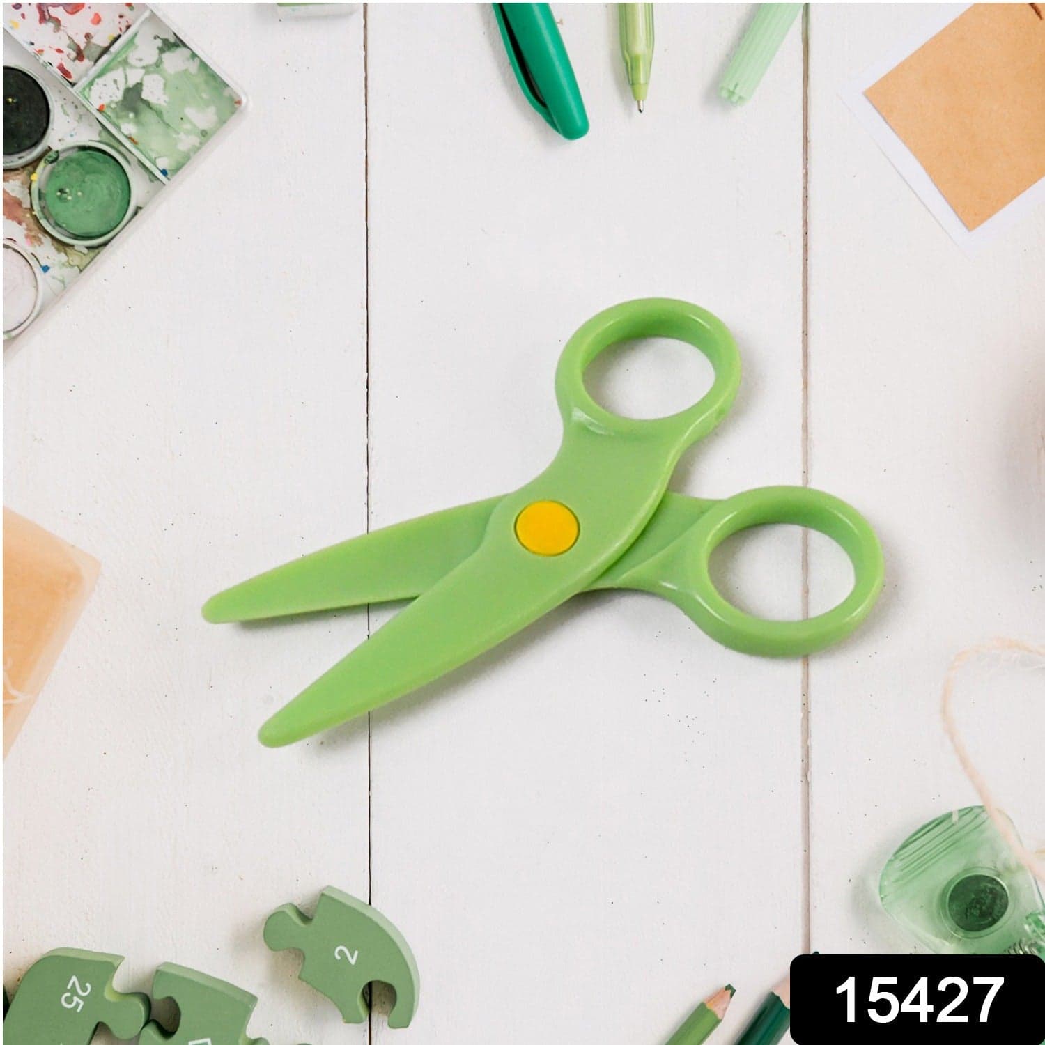 Plastic Safety Scissor, Pre-school Training Scissors (1 Pc) thumbnail 2