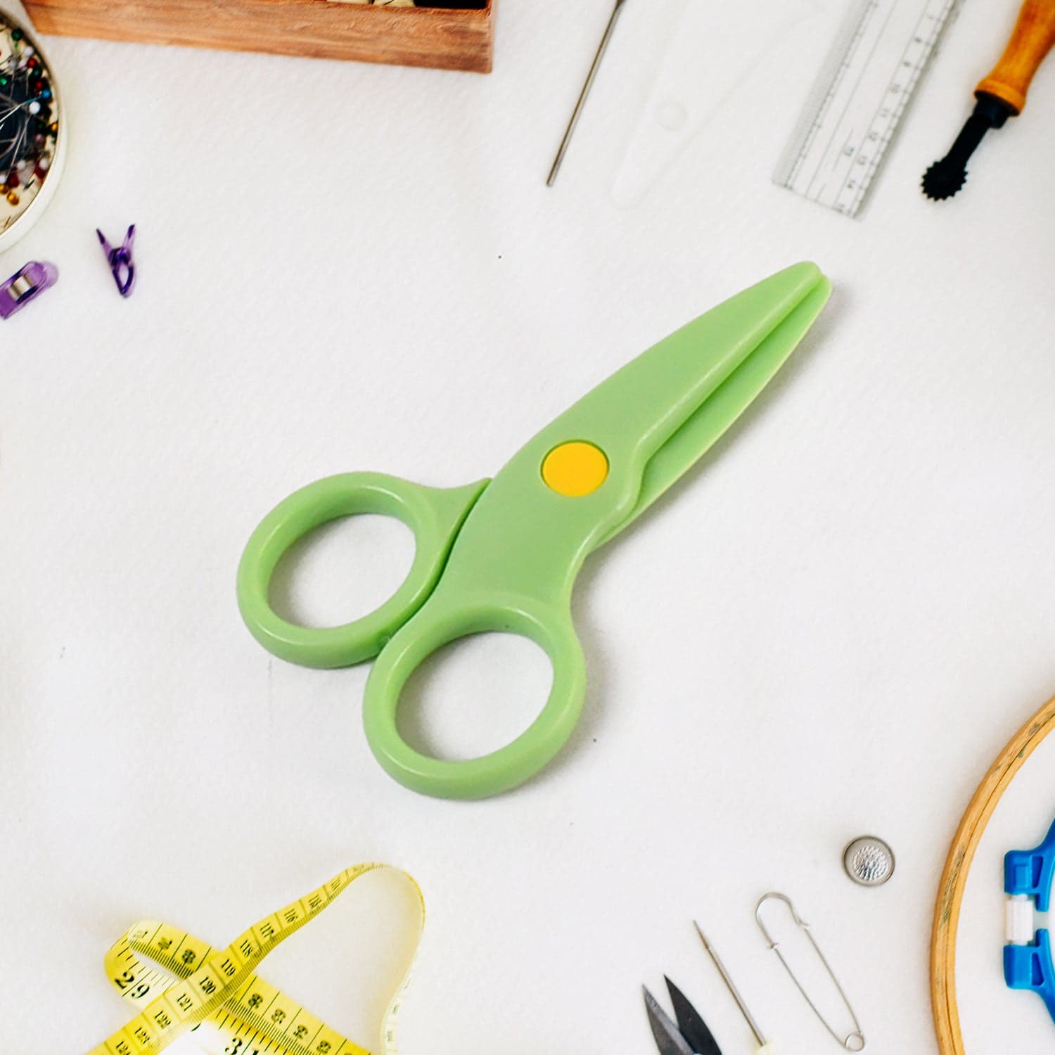 Plastic Safety Scissor, Pre-school Training Scissors (1 Pc) thumbnail 4