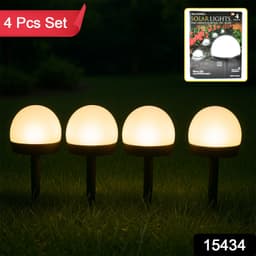 Dome Solar Garden Light Set 4 Pc