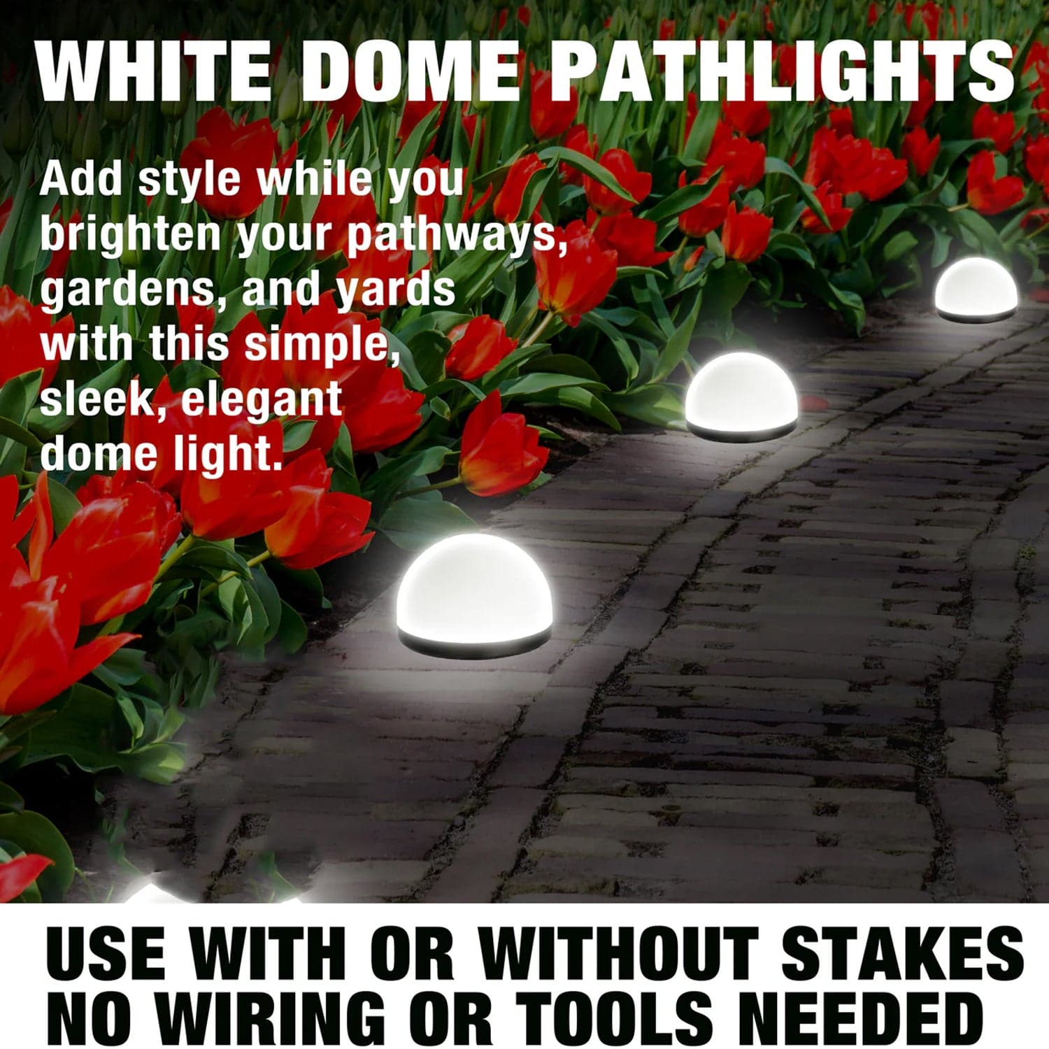 Dome Solar Garden Light Set 4 Pc thumbnail 4