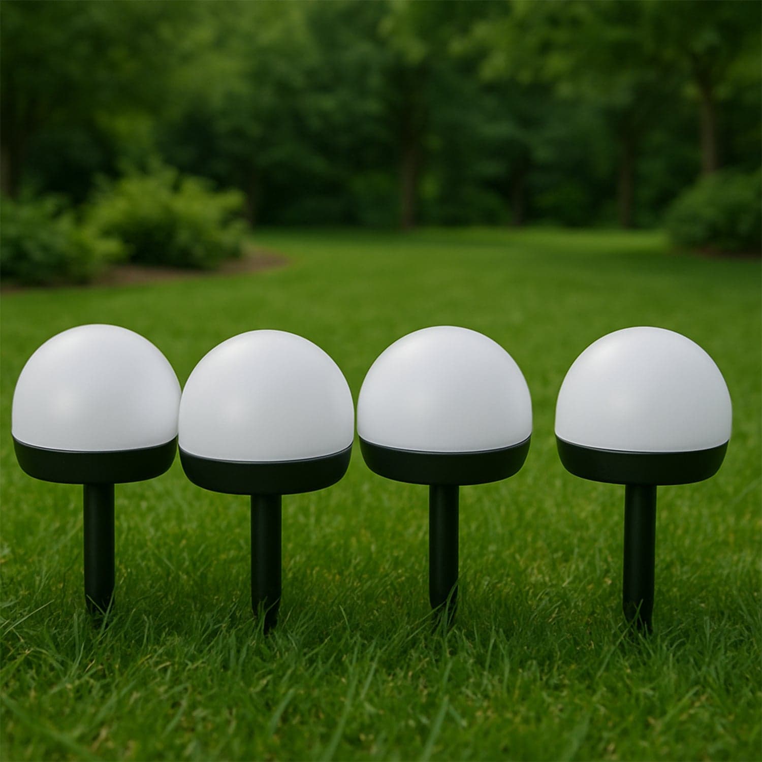 Dome Solar Garden Light Set 4 Pc thumbnail 6