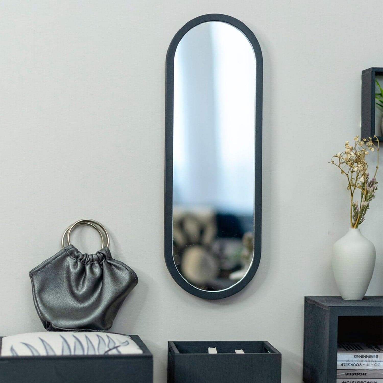 Modern Oval Wall Mounted Bathroom Mirror 1 Pc thumbnail 3